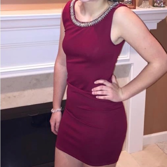 Zinga Dress mini studded open v back  sz Small - Picture 3 of 10